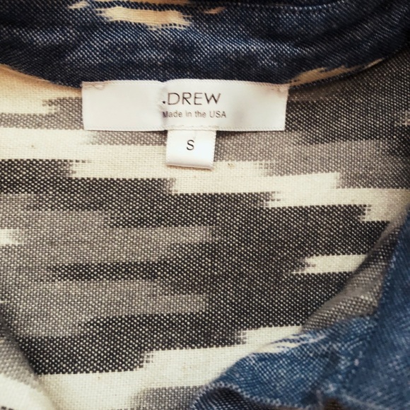 DREW Tribal Pocketed Button Down, S - Picture 3 of 4